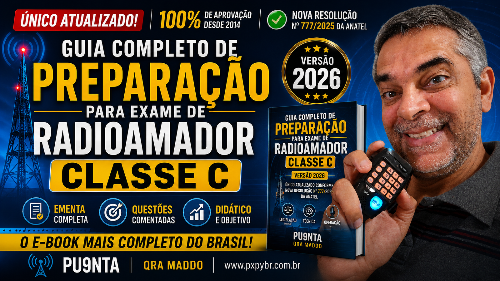E-book Guia Completo de Preparação para Exame de Radioamador Classe C